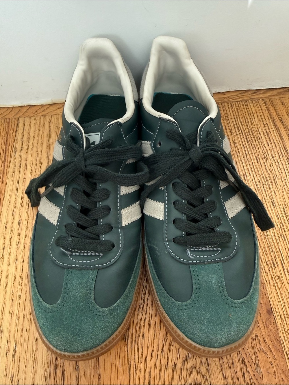 Adidas Samba OG Collegiate Shadow Green Cream White Shoes Men’s 5.5 Women’s 6.5 - Picture 3 of 12